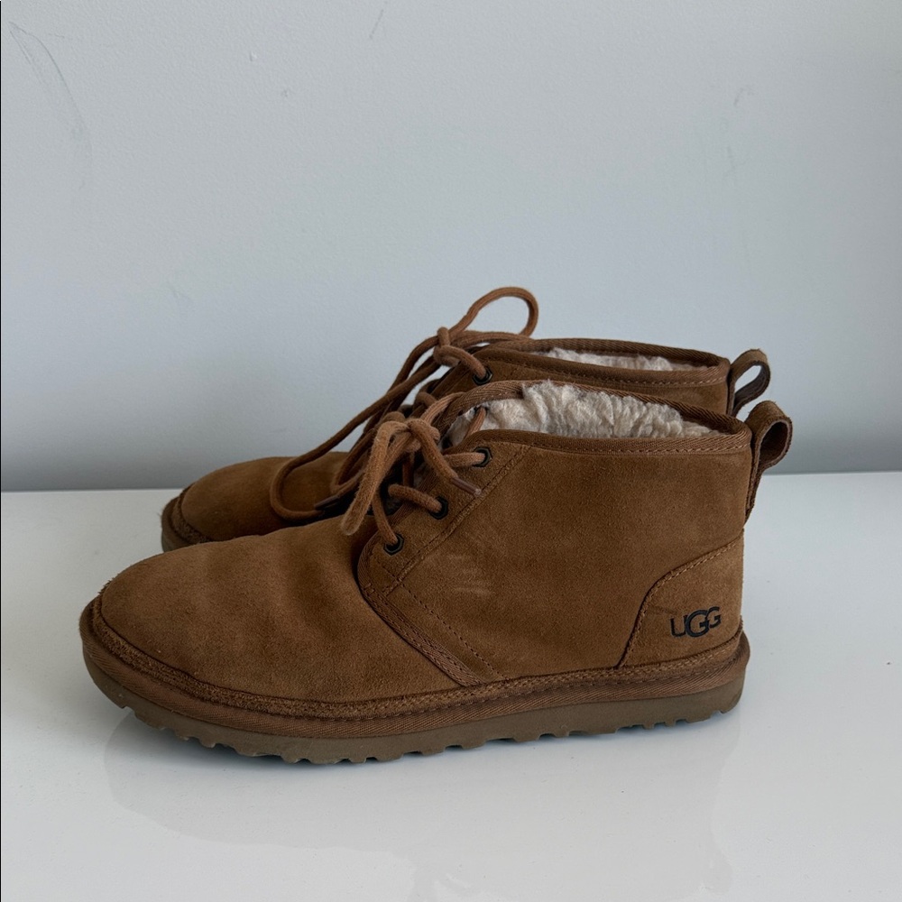 UGG Tan Suede Lace-Up Boots - Picture 2 of 4